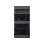 Simon Connect TSC-S80B-14 Płytka CIMA, 2x RJ z osłonami, skośna, do adapterów MD; szary grafit