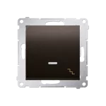 Simon 54 WMDL-061xxx-046 Łącznik schodowy z podświetleniem LED (moduł) 10AX, 250V~, szybkozłącza; brąz mat