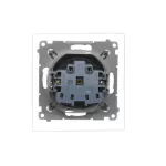 Simon 54 WMDW-53111x-046 Gniazdo wtyczkowe do wersji IP44 Z USZCZELKĄ (moduł) 16A, 250V~, zaciski śrubowe, klapka transparentna; brąz mat *Uszczelka do ramek S54 PREMIUM