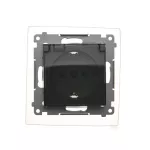 Simon 54 WMDW-521111-048 Gniazdo Schuko do wersji IP44 z przesłonami z uszczelką ramki (moduł) 16A, 250V~, zaciski śrubowe, klapka transparentna; antracyt