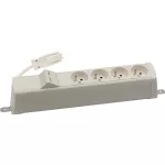 Simon 480 TS48-210E400K0-33 Listwa poszerzona 4 gn. typ E i płytka 2xRJ45 keystone; złącze w układzie Wieland; biały