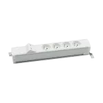 Simon 480 TS48-130E400K0-33 Listwa standardowa 4 gn. typ E i płytka 2xRJ45 keystone; złącze śrubowe; biały