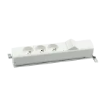 Simon 480 TS48-130E300K0-33 Listwa standardowa 3 gn. typ E i płytka 2xRJ45 keystone; złącze śrubowe; biały