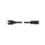 Simon 480 TS48-CR6020-14 Przewód zasilający 3x2.5mm2 złącze żeńskie 3-polowe sys. Wieland i wtyczka schuko; czarny; 2 m