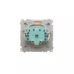 Simon Basic WMBW-53111x-9011 Gniazdo wtyczkowe Schuko do wersji IP44 z przesłonami (moduł) 16A, 250V~,zaciski śrubowe; klapka transparentna; beż