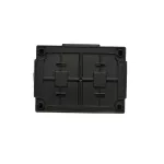 Simon 54 WMEW-32211x-049 Gniazdo podwójne Schuko natynkowe bryzgoszczelne IP44 z przesłonami wersja skandynawska 16A, 250V~, zaciski śrubowe; czarny