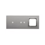Simon 54 Touch WMDZ-01106S-071 Panel dotykowy S54 Touch, 3 moduły, 1 pole dotykowe + 2 pola dotykowe poziome + 1 otwór na osprzęt S54, srebrna mgła