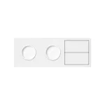 Simon 100 W100-10020322x-230 Panel 3-krotny: 2 gniazda + 2 klawisze; biały mat