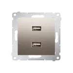 Simon 54 WMDZ-C2USBx-044 Ładowarka 2 x USB (moduł), 2.1 A, 5V DC, 230V; złoty mat