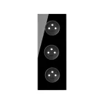 Simon 100 W100-10020315x-138 Panel 3-krotny: 3 gniazda zasilające; czarny