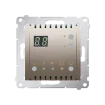 Simon 54 WMDR-141xx1-044 Regulator temperatury z wyświetlaczem z czujnikiem wewnętrznym (moduł) 16(2) A, 230V~; złoty mat
