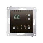 Simon 54 WMDR-141xx1-046 Regulator temperatury z wyświetlaczem z czujnikiem wewnętrznym (moduł) 16(2) A, 230V~; brąz mat