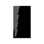 Simon 100 W100-10020215x-138 Panel 2-krotny pion: 3 klawisze; czarny *Do wyczerpania stanów magazynowych