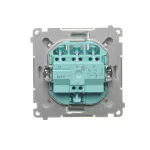 Simon Basic WMUL-020xx3-4011 Przycisk potrójny (moduł) 10AX, 250V~, szybkozłącza; srebrny mat
