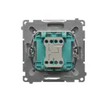 Simon Basic WMUL-0401xx-4011 Łącznik roletowy trójpozycyjny 1-0-2 (moduł); srebrny mat