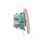 Simon Basic WMUL-0401xx-9011 Łącznik roletowy trójpozycyjny 1-0-2 (moduł); beż