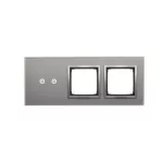 Simon 54 Touch WMDZ-01123S-071 Panel dotykowy S54 Touch, 3 moduły, 2 pola dotykowe poziome + 2 otwory na osprzęty S54, srebrna mgła
