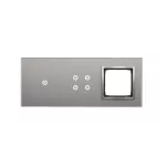 Simon 54 Touch WMDZ-01126S-071 Panel dotykowy S54 Touch, 3 moduły, 1 pole dotykowe + 4 pola dotykowe + 1 otwór na osprzęt S54, srebrna mgła