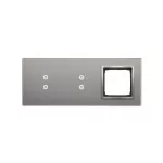 Simon 54 Touch WMDZ-01130S-071 Panel dotykowy S54 Touch, 3 moduły, 2 pola dotykowe pionowe + 2 pola dotykowe pionowe + 1 otwór na osprzęt S54, srebrna mgła