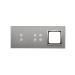 Simon 54 Touch WMDZ-01131S-071 Panel dotykowy S54 Touch, 3 moduły, 2 pola dotykowe pionowe + 4 pola dotykowe + 1 otwór na osprzęt S54, srebrna mgła