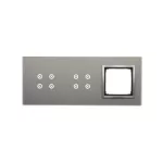 Simon 54 Touch WMDZ-01132S-071 Panel dotykowy S54 Touch, 3 moduły, 4 pola dotykowe + 4 pola dotykowe + 1 otwór na osprzęt S54, srebrna mgła