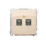Simon Basic WMUK-051022-9011 Gniazdo światłowodowe / optyczne podwójne SC/APC (moduł); beż