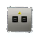 Simon Basic WMUK-051022-H011 Gniazdo światłowodowe / optyczne podwójne SC/APC (moduł); satynowy