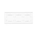 Simon 54 Touch WMDZ-01151S-070 Panel dotykowy S54 Touch, 3 moduły, 1 pole dotykowe + 4 pole dotykowe + 2 pola dotykowe poziome, biała perła