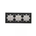 Simon 54 Touch WMDZ-01155S-071 Panel dotykowy S54 Touch, 3 moduły, 1 pole dotykowe + 4 pole dotykowe + 4 pole dotykowe, srebrna mgła