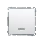 Simon Basic WMUL-0610xx-1011 Łącznik schodowy z podświetleniem LED bez piktogramu (moduł) 10AX, 250V~, szybkozłącza; biały