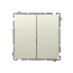 Simon Basic WMUL-0613xx-9011 Łącznik schodowy podwójny z podświetleniem LED bez piktogramu (moduł) 10AX, 250V~, zaciski śrubowe; beż