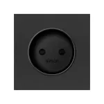 Simon 100 W100-10000040x-238 Pokrywa do gniazda bez uziemienia; czarny mat
