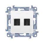 Simon 10 WC-GHDMI2x-01-11xx Gniazdo HDMI ver.1.4 podwójne (moduł); biały