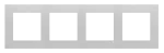Simon 55 WMDZ-01104x-0143 Ramka 4-krotna LINE; Aluminium mat