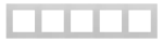 Simon 55 WMDZ-01105x-0143 Ramka 5-krotna LINE; Aluminium mat