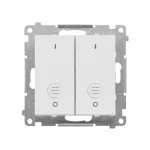 Simon 55 WMDL-TW22A-114 Łącznik dwubiegunowy podwójny (moduł) 16 AX, 250 V~, szybkozłącza; Jasnoszary mat