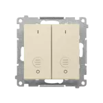 Simon 55 WMDL-TW22A-144 Łącznik dwubiegunowy podwójny (moduł) 16 AX, 250 V~, szybkozłącza; Szampański mat