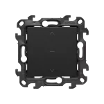 Simon 24 TS24P-NZW1KX-049 Łącznik roletowy trójpozycyjny 1-0-2 (moduł) 10 A, 250 V~, szybkozłącza; czarny mat