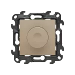 Simon 24 TS24P-NES9LA-034 Ściemniacz obrotowy do LED ściemnialnych, 6–600 W, 230 V (moduł); szampański mat