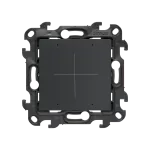 Simon 24 WS24P-2431035-038 Sterownik poczwórny elektroniczny z funkcją łącznika lub przycisku, 4x5(2) A, 230 V (moduł); grafitowy mat