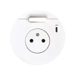 Simon 400 TS4-3331001-230 S400 Flash90,meblowe gniazdo zasilające z uziemieniem (bolec uziemiający) z ładowarką USB-C 20W i przepustem kablowym;biały