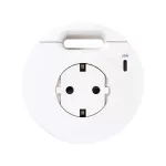 Simon 400 TS4-3331001-130 S400 Flash90,meblowe gniazdo zasilające z uziemieniem (Schuko) z ładowarką USB-C 20W i przepustem kablowym;biały