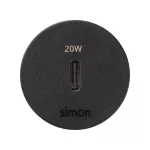 Simon 400 TS4-3210003-038 S400 Flash30,meblowa ładowarka USB-C 20W pojedyncza;czarny