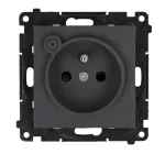 Simon 55 GO WMDS-TEGZ1W-116 Gniazdo z uziemieniem Wi-Fi z przyciskiem i wbudowanym pomiarem energii, sterowany smartfonem – SOCKET 1x16 A, 230 V, (moduł); Grafitowy mat