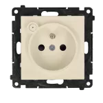 Simon 55 GO WMDS-TEGZ1W-144 Gniazdo z uziemieniem Wi-Fi z przyciskiem i wbudowanym pomiarem energii, sterowany smartfonem – SOCKET 1x16 A, 230 V, (moduł); Szampański mat