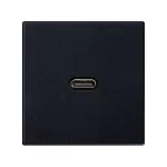 Simon Connect złącze USB 3.0 typ C gniazda F-F; płytka 45x45; czarny