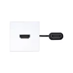 Simon Connect złącze HDMI 2.0 gniazda F-F z kablem krosowym; płytka 45x45; biały