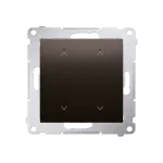 Simon 54 WMDC-008N5P-046 Łącznik/Przycisk roletowy podwójny elektroniczny (moduł) 230 V; brąz mat