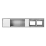 Simon Connect TSC-KFC104LP2-9 Ofiblock Compact dla 4 modułów 45x45; 2 otwory w podstawie dla 2 mod. 45x45 z kablem krosowym; biały