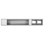 Simon Connect TSC-KFC106LP2-9 Ofiblock Compact dla 6 modułów 45x45; 2 otwory w podstawie dla 2 mod. 45x45 z kablem krosowym; biały
